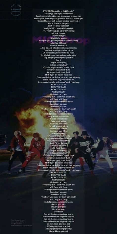 bts lyrics mic drop|parole mic drop bts.